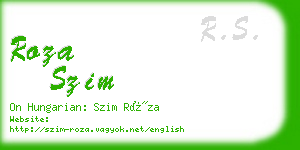 roza szim business card